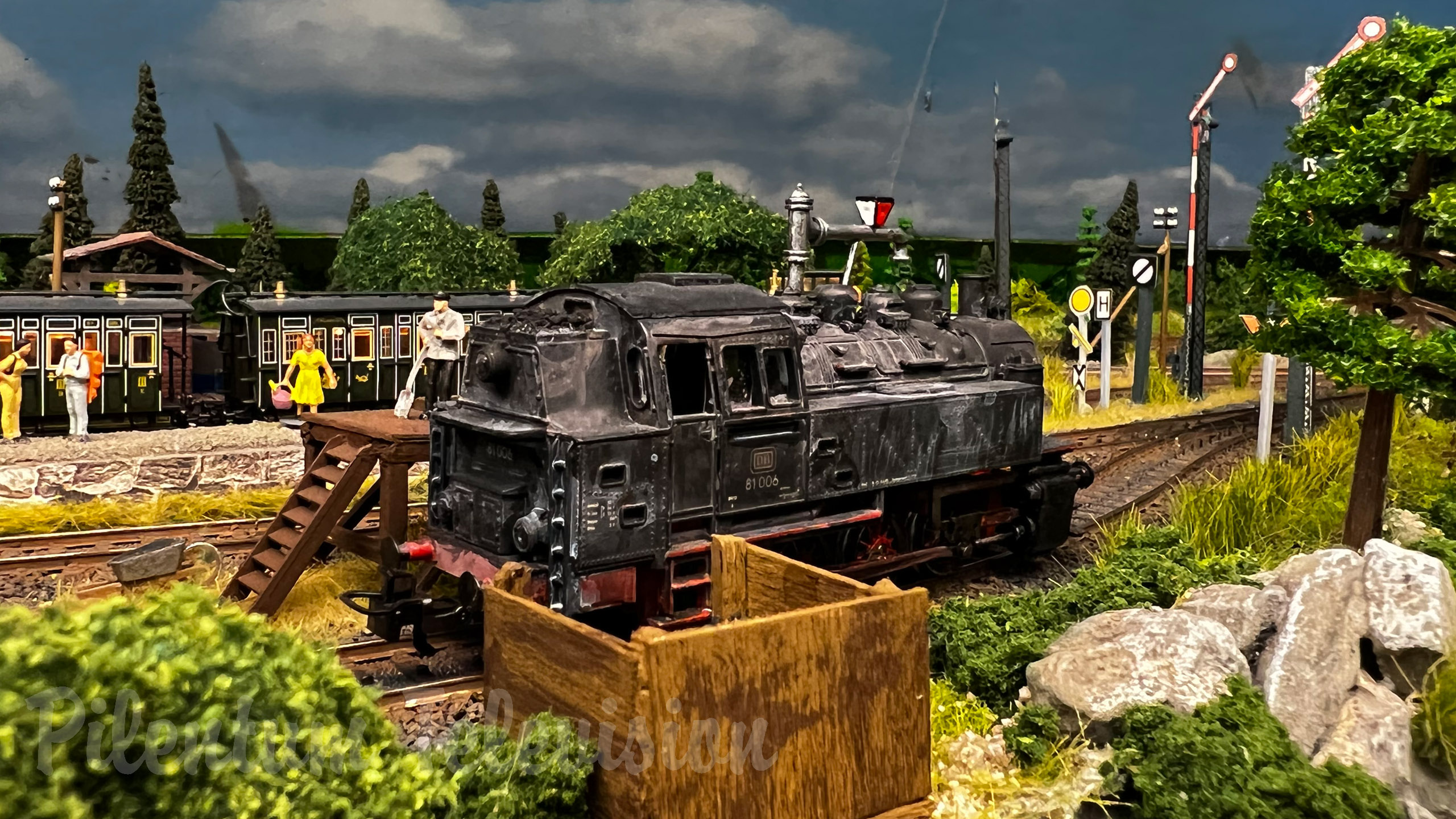 Marklin Modelljernbane med damplokomotiver og med tusindvis af detaljer (Tyskland)