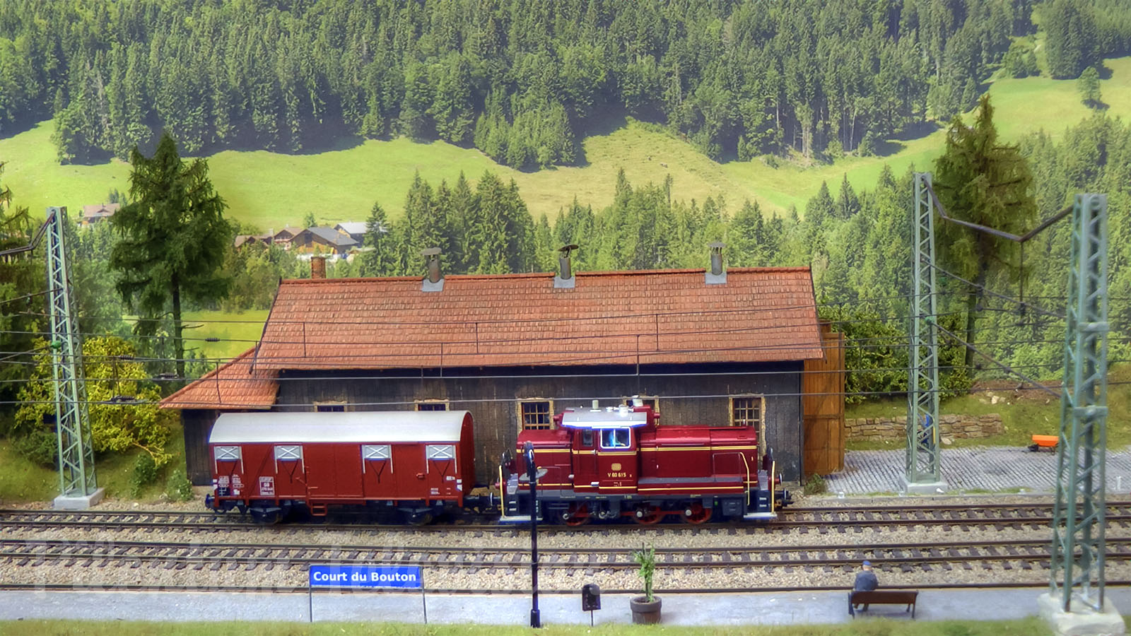 Meget smuk modeljernbane i HO skala i Schweiz lavet af Rob de Vleeschhouwer og Wim Wijnhoud