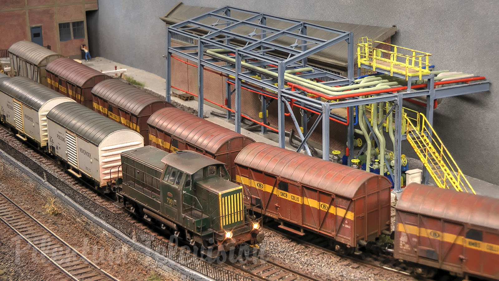 Modeljernbane til rangering - Tog diorama af MTD Treinenclub