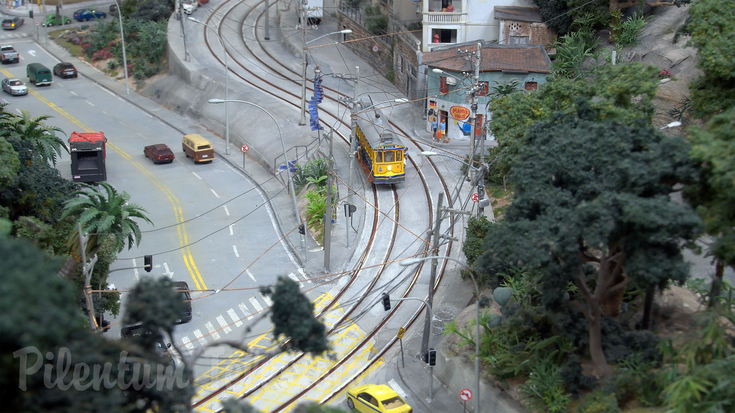 Verdens ældste sporveje - Modelsporvogn i Rio de Janeiro i Brasilien