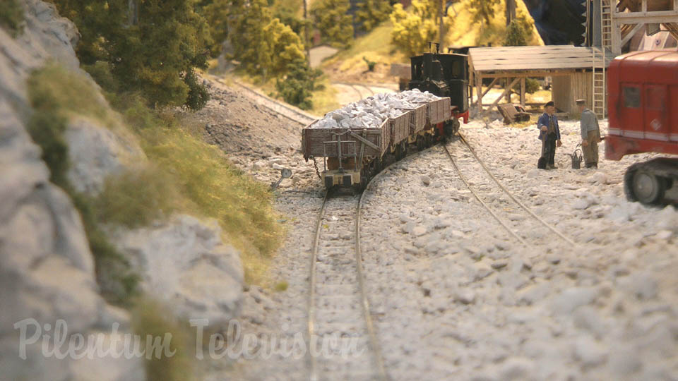 Beautiful Limestone Model Railway Layout in O scale