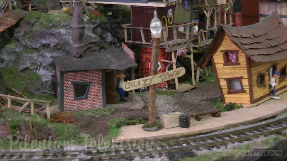 Crazy Town Model Train Layout