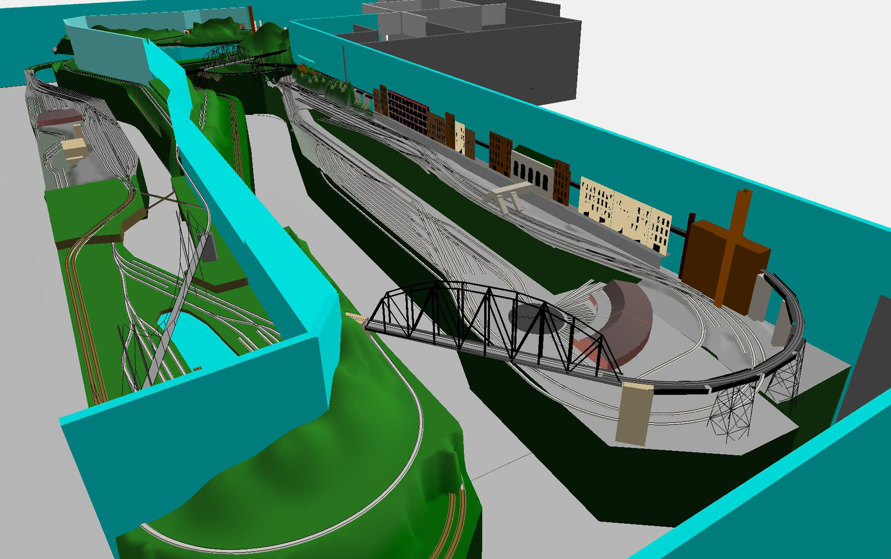 Track Plan 3D Model Railroad Layout Canada