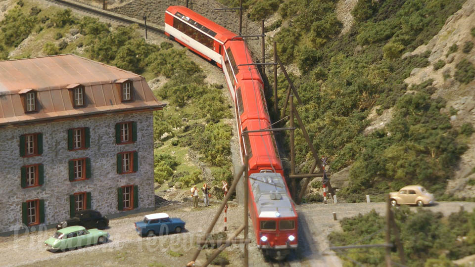 Trenes en acción: Una de las mejores maquetas ferroviarias de Suiza en escala HO