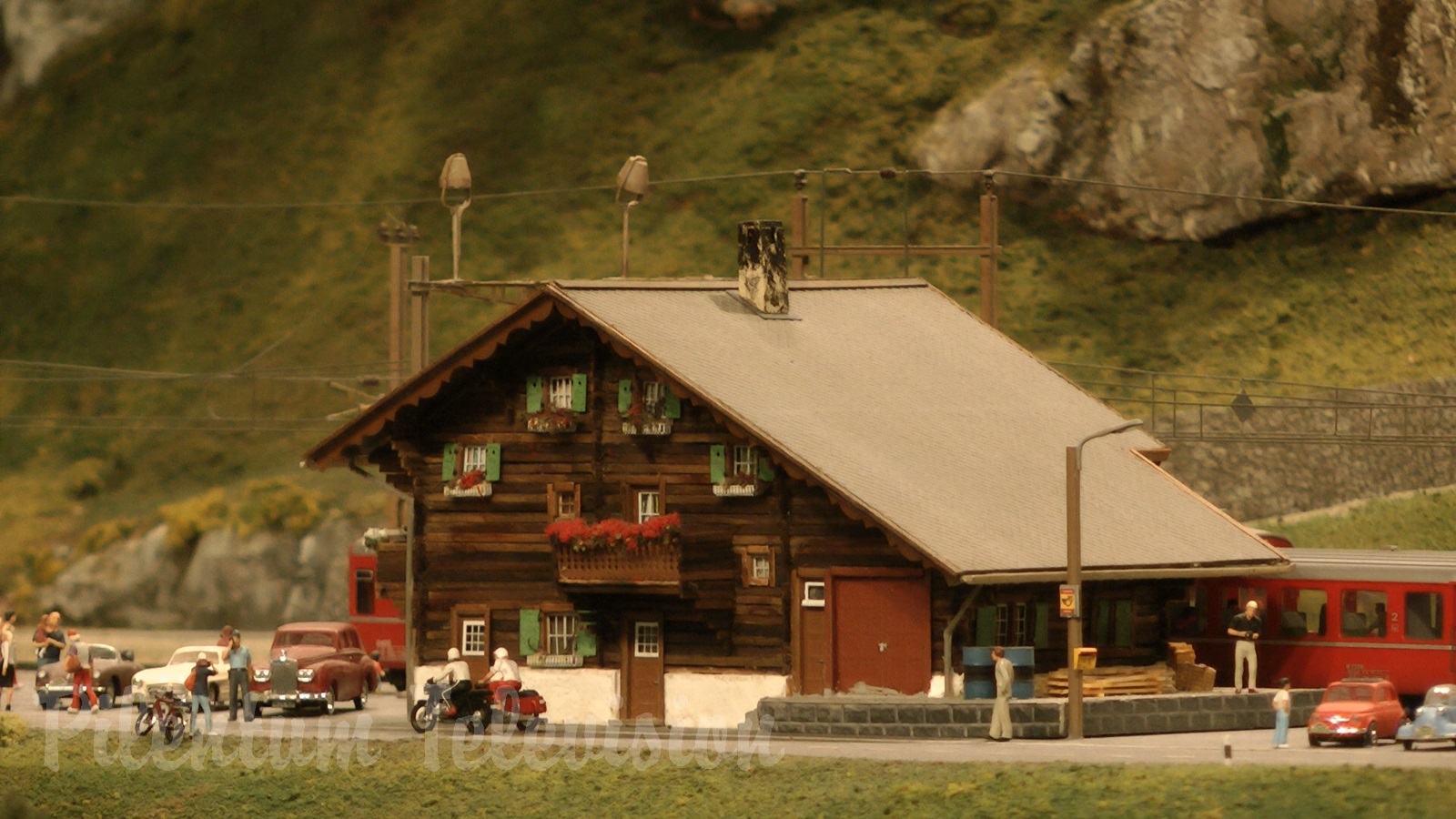 תערוכת רכבות: דגם מיניאטורי של שוויץ