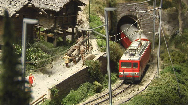 Model Trains from Switzerland HO Scale Railroad Layout