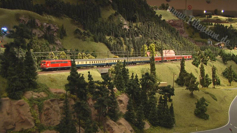 De grootste modelspoorbaan op de Schwarzwald spoorlijn in Duitsland
