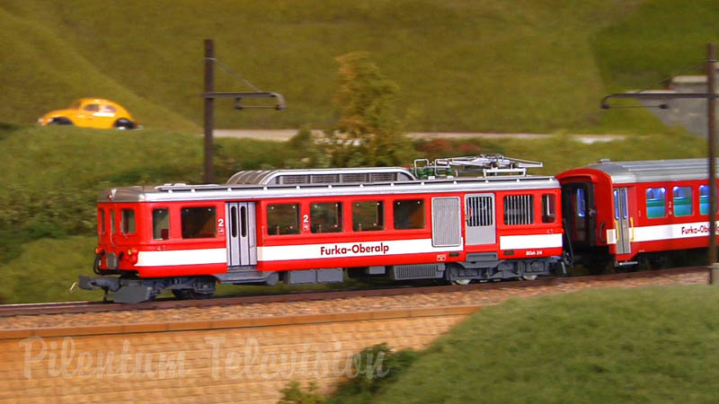 Найбільший макет залізниці в Швейцарії зі зйомкою з кабіни