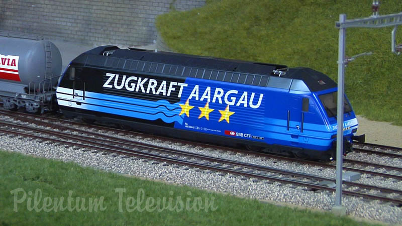 Самый большой макет железной дороги в Швейцарии со съемкой из кабины