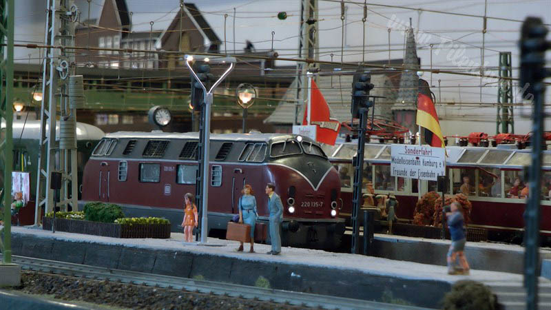 Mô hình đường sắt trong bảo tàng Hamburg (Đức)