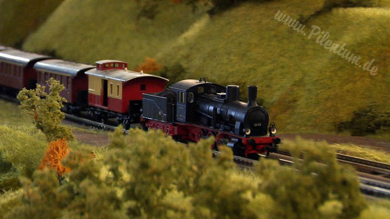 Large Model Railroad Layout with Cab Ride and more than 200 Model Trains in action