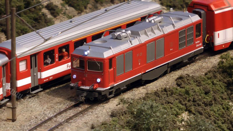 Modelbane udstilling med Willi Rutz - Smalsporet HOm-anlæg med tog fra Schweiz