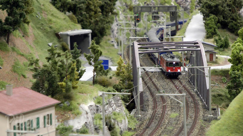 Maquete ferroviária da Suíça