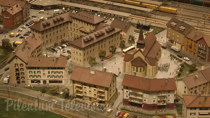 Modeltreinen in het modelspoor museum Kaeserberg in schaal H0 in Zwitserland