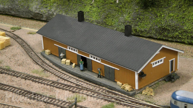 N scale model railway layout from Finland