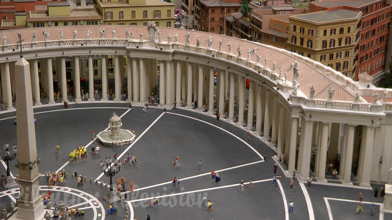 Réseau H0 de l'Italie dans le grand parc du monde miniature à Hambourg