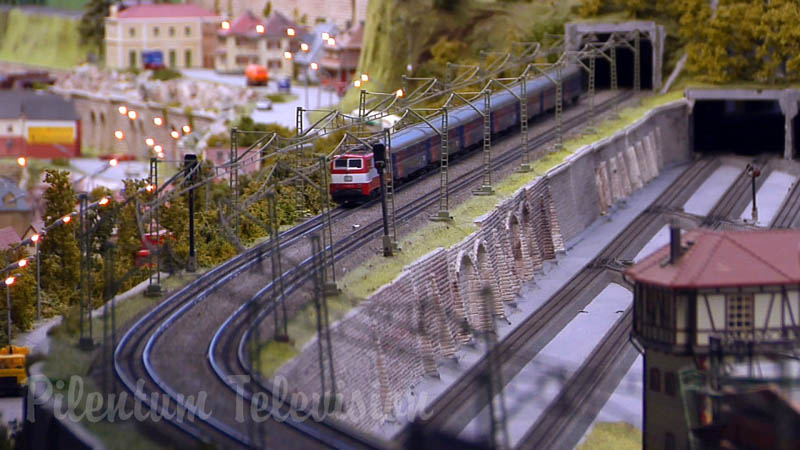 Exposição ferroviária de Märklin em escala HO
