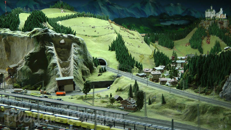 규모 HO에서 독일의 모델 철도 전시회