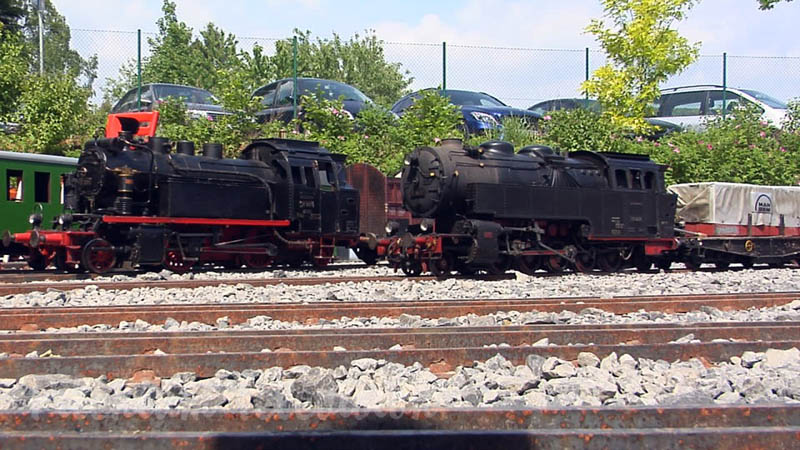 Damplokomotiver og diesellokomotiver og ellokomotiver på parkbane