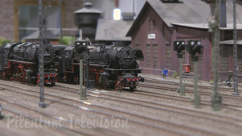 One of Germany's finest and most famous and superb model railway with steam trains in HO scale