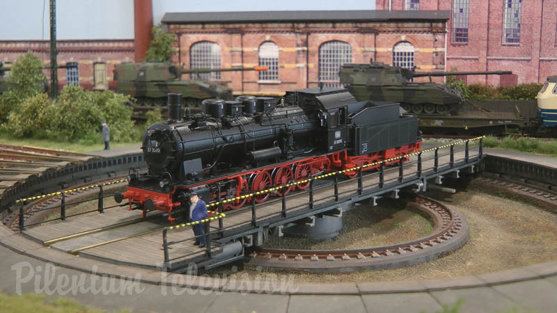 Modular Model Railway and Railroad Layout with German Model Trains in HO Scale
