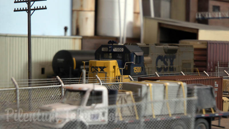 ペンシルバニア州のヨーク鉄道の優れた模型鉄道。スケールは1/87