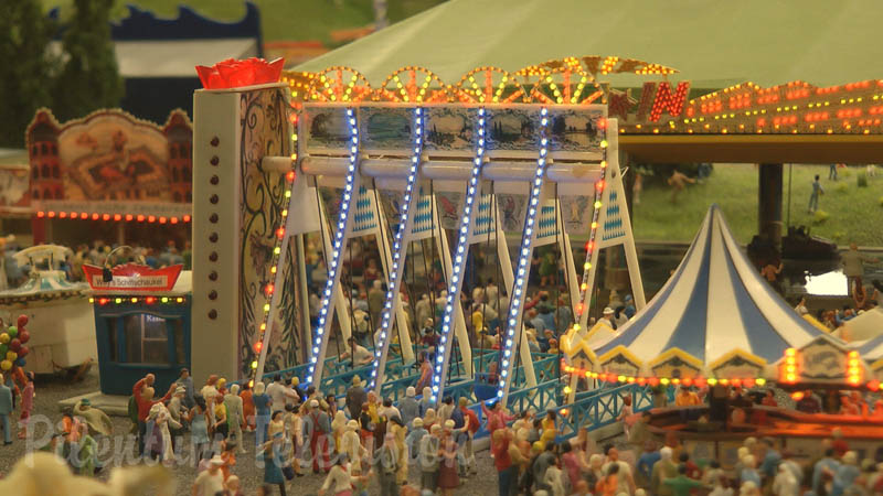 Oktoberfest in Munich - World's Largest Beer Festival and Funfair with Roller Coaster and Bumper Car