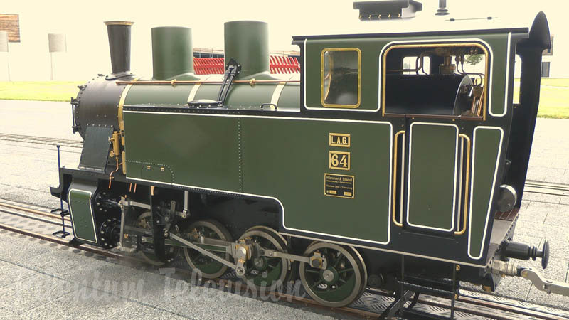 The Superb Steam Locomotive on Mr. Porsche 's Garden Railway including Firing Up the Steam Engine