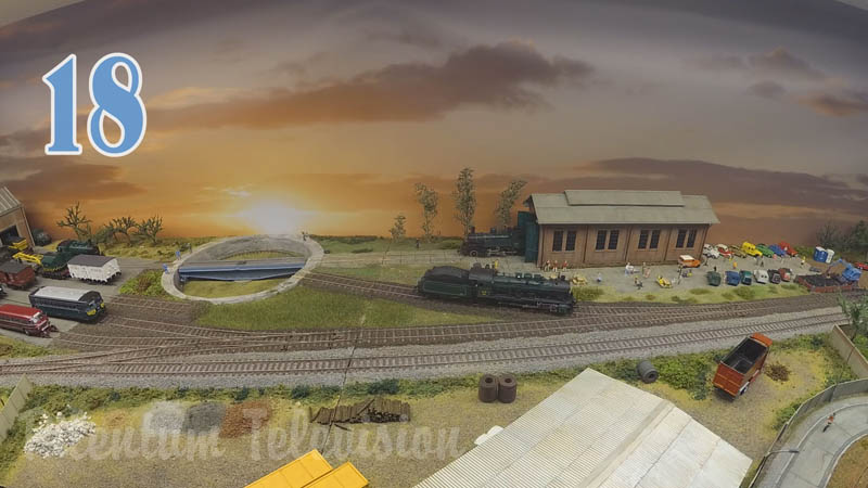 50 Realistisk Modelljärnvägen på utställningen och MJ Hobbymässan för model tåg i Belgien