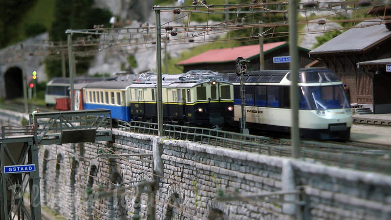 鉄道模型 ・ モントルー ・ オーベルラン ・ ベルノワ鉄道 ・HOゲージのレイアウト
