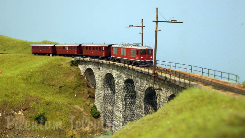 Stoomlocomotieven en diesellocomotieven op de historische Furka Spoorlijn in Zwitserland