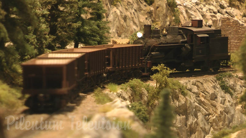 Superb Model Railroad of a Forest Railway on Vancouver Island in Canada in HO Scale