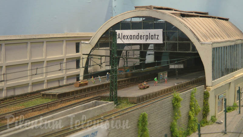 ビル・ロバーツによる東ベルリンの鉄道模型のレイアウト縮尺1/160