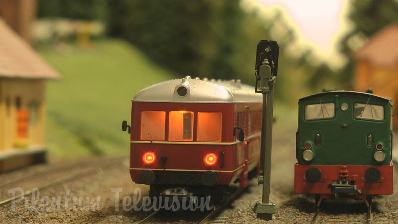 Tog i en tysk landsby - Modelljernbane i skala 1/87
