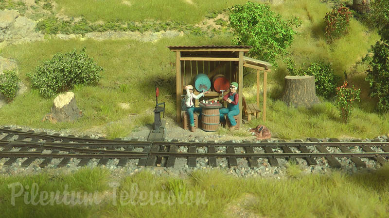 On3 Narrow Gauge Model Railroad Layout and Trains of the Diamond and Caldor Railway
