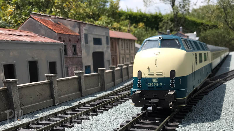 Ferromodelismo en Chile: макетна залізниця в саду з модельними поїздами компанії Märklin від Джейма Рус