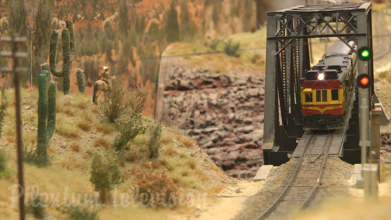 Mycket realistisk modelljärnväg: Santa Fe Railway - Amerikanska ånglok och diesellok