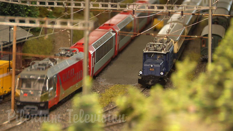 Plastico ferroviario della Svizzera: Treni e trenini del famoso Glacier Express