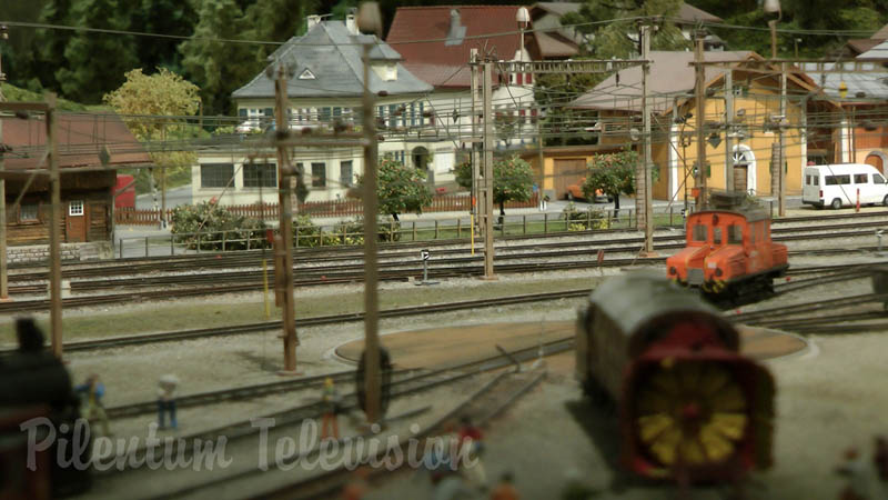 Maquetas de trenes de vía estrecha y locomotoras eléctricas en Suiza
