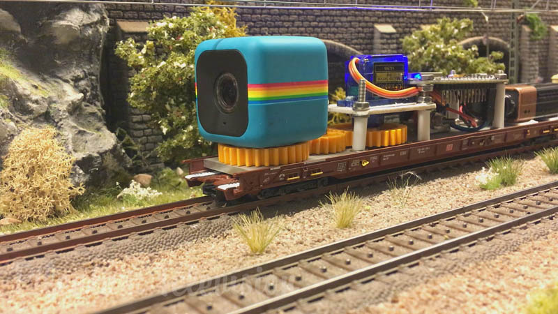 Câmera para maquetes ferrovias e trens em miniatura