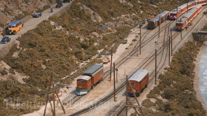 Model trains in action - One of the finest layouts of Switzerland in HO scale