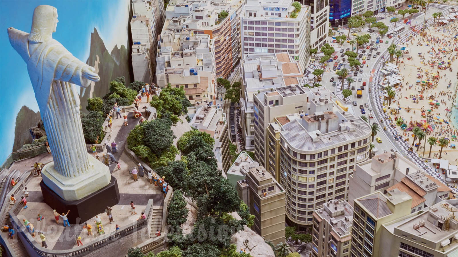 Fantastické dioráma města Rio de Janeiro v Brazílii: Vynikající železniční model v měřítku HO