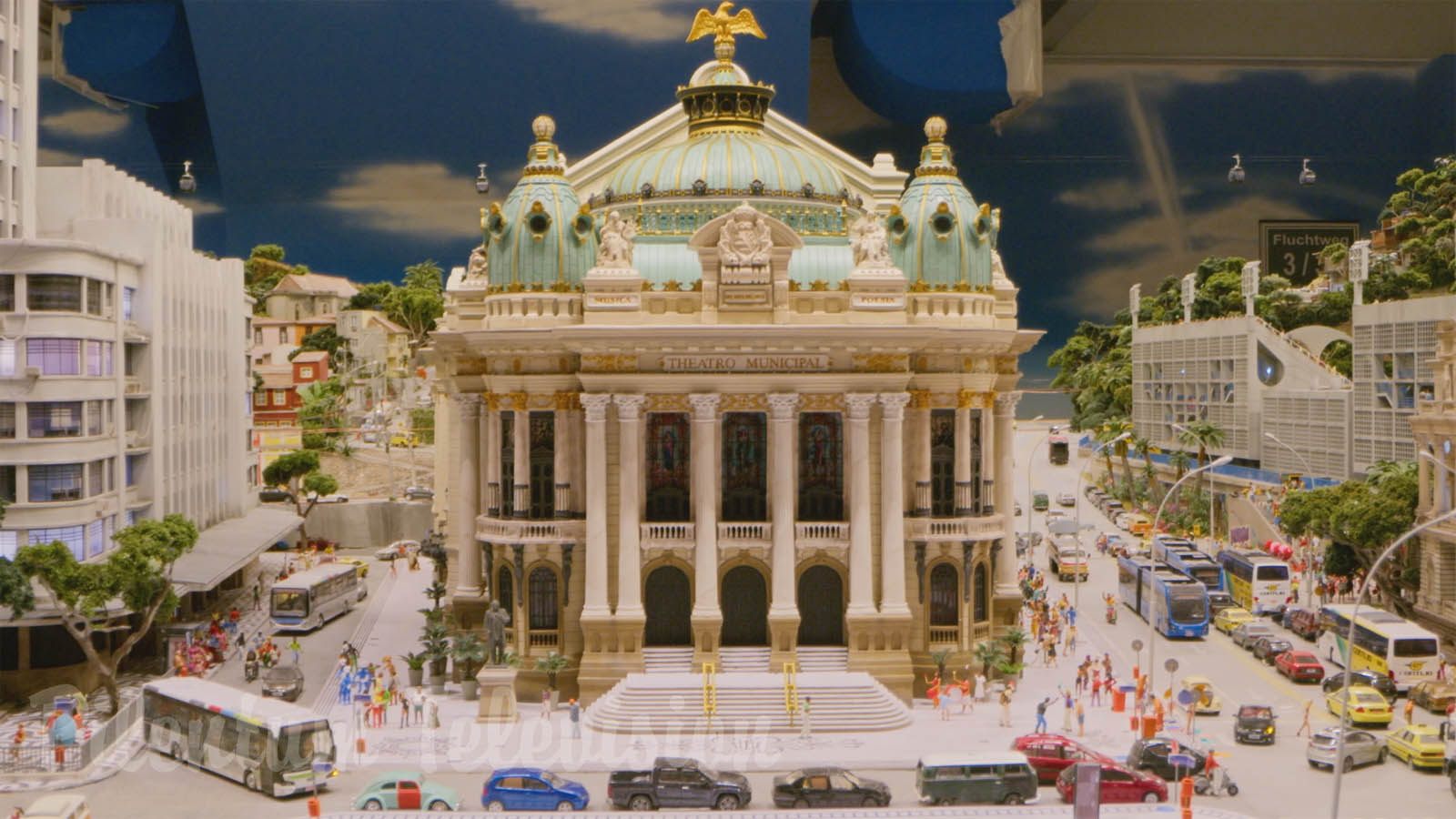 Het fantastische diorama van de stad Rio de Janeiro in Brazilië: Een prachtige modelspoorbaan in schaal HO