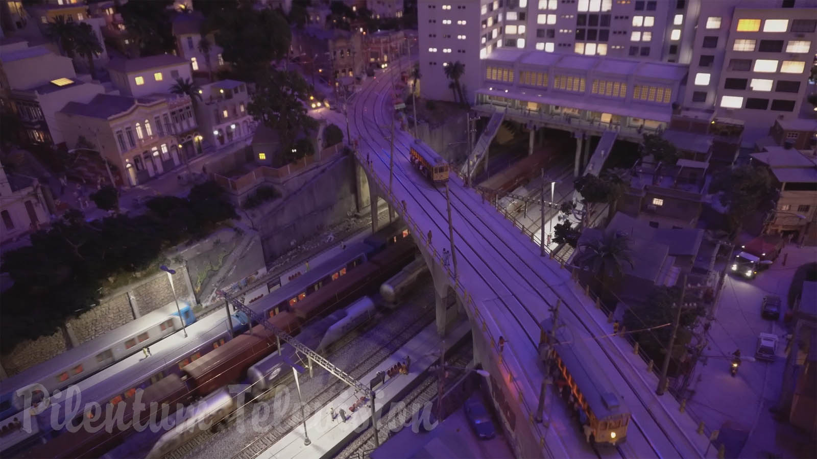 Diorama fantastis kota Rio de Janeiro di Brasil: Tata letak kereta api model yang luar biasa dalam Skala HO