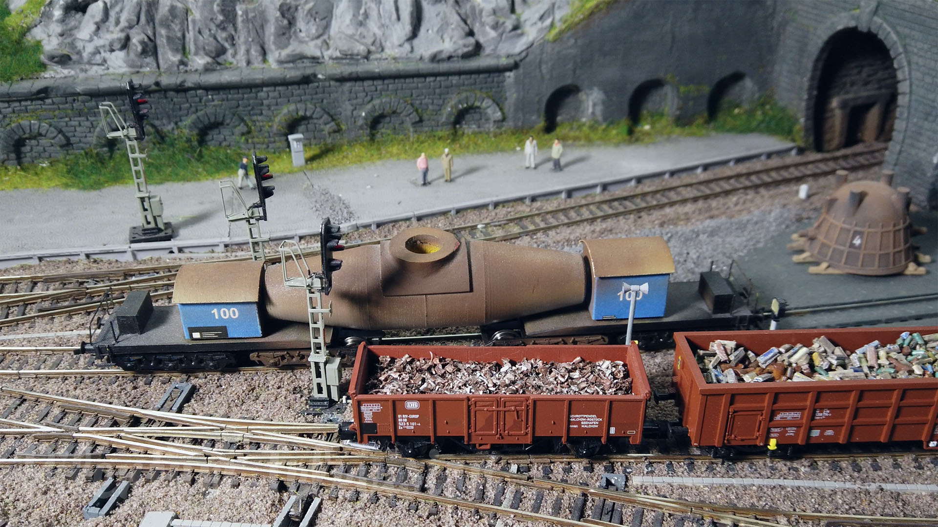 TT Scale Model Trains and Steam Locos - Modular Model Railway Layout in Germany