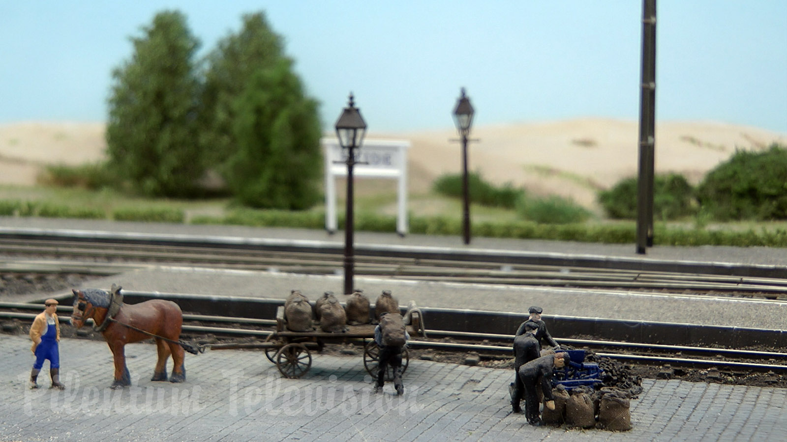 Steam Locomotives at Heide Railway Station in Belgium - Model Railroad HO scale of Belgian Railways