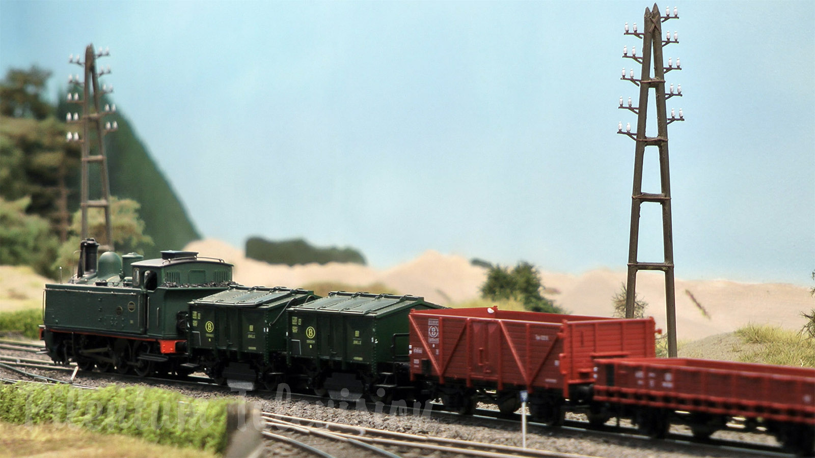 Steam Locomotives at Heide Railway Station in Belgium - Model Railroad HO scale of Belgian Railways