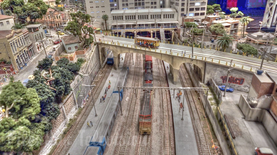 Fantastyczna diorama miasta Rio de Janeiro w Brazylii: Wspaniała makieta kolejowa w skali HO