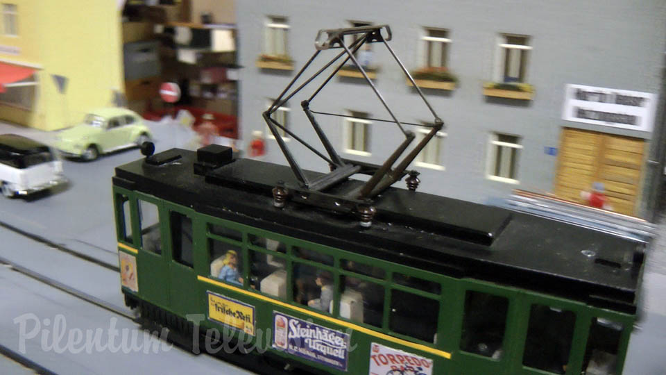 Модульный макет в масштабе 1:45 с железнодорожными и трамвайными путями