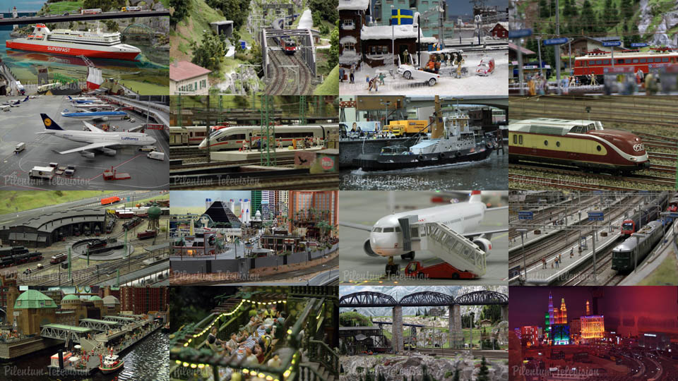 Il fantastico mondo in miniatura di fermodellismo con treni in transito in Germania